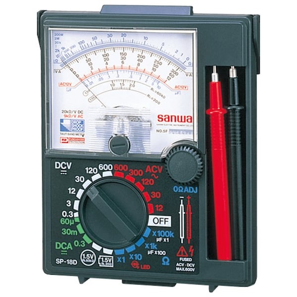 Analog Multimeter with Built-In Case